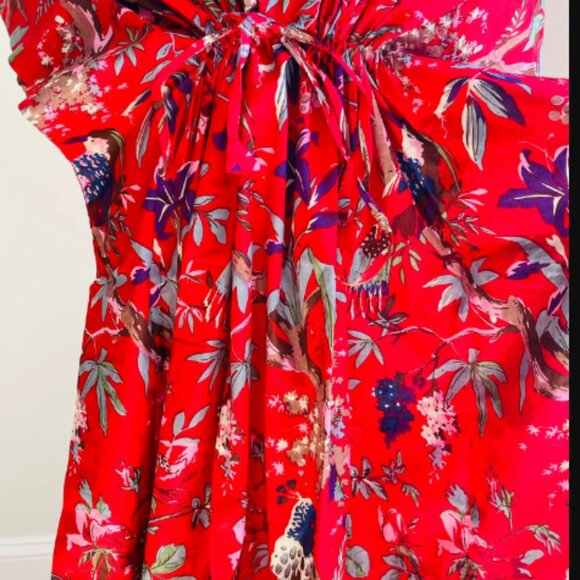 BRAND NEW Block printed kaftan maxi dress Dressing Indian cotton Summer Dress - Picture 3 of 7